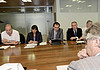 Tavolo dell'incontro di Renzo Tondo (Presidente Friuli Venezia Giulia) con i parlamentari eletti in FVG (al Parlamento europeo e a quello nazionale). (Udine 16/07/12)
